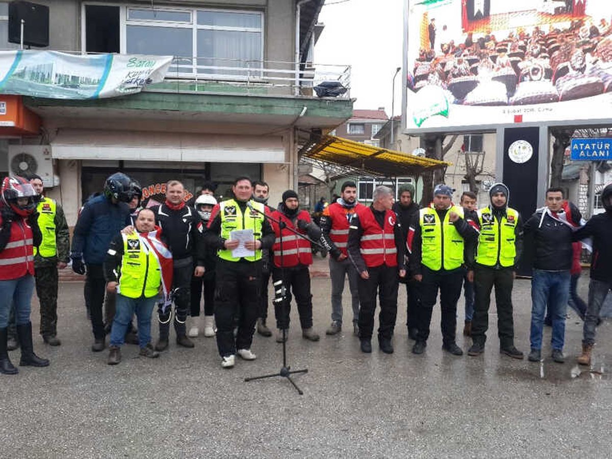 Saraylı Motosikletçiler Afrin Şehitlerini Andı