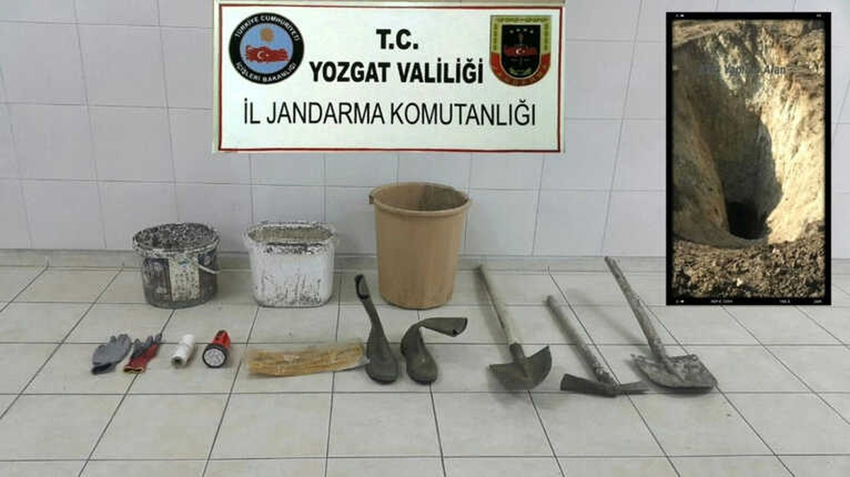 Yozgat\'ta Kaçak Kazı Yapan Şüphelilere Suçüstü