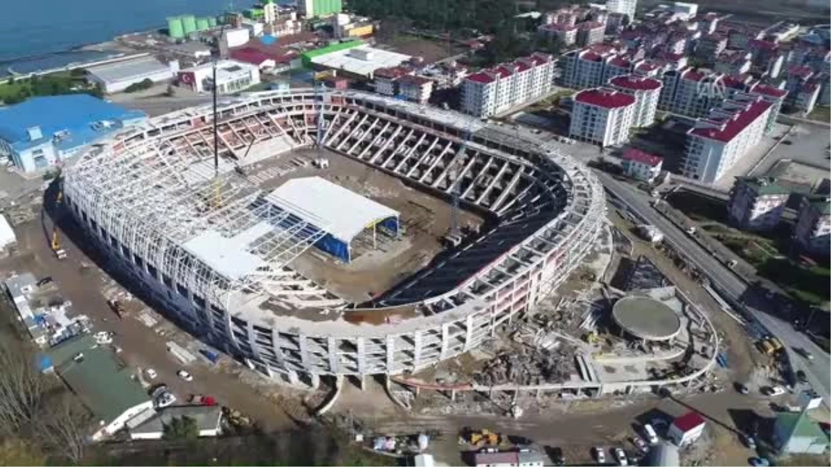 Ordu\'da Yapılan Stadın Kaba İnşaatı Bitti