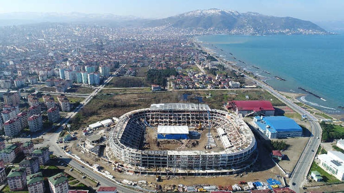 Yapımı Devam Eden Ordu Stadyumu Böyle Görüntülendi