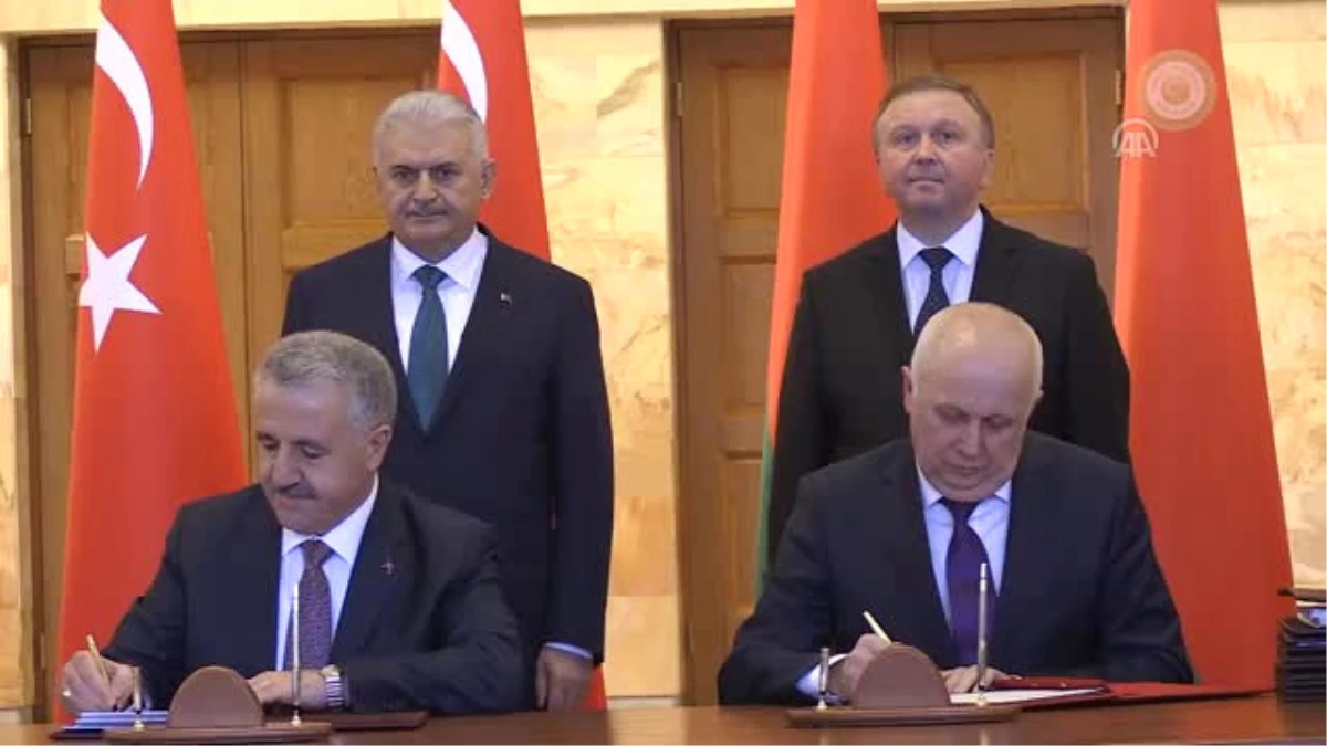 Başbakan Yıldırım Belarus\'ta - İş Birliği Anlaşmaları İmza Töreni - Minsk