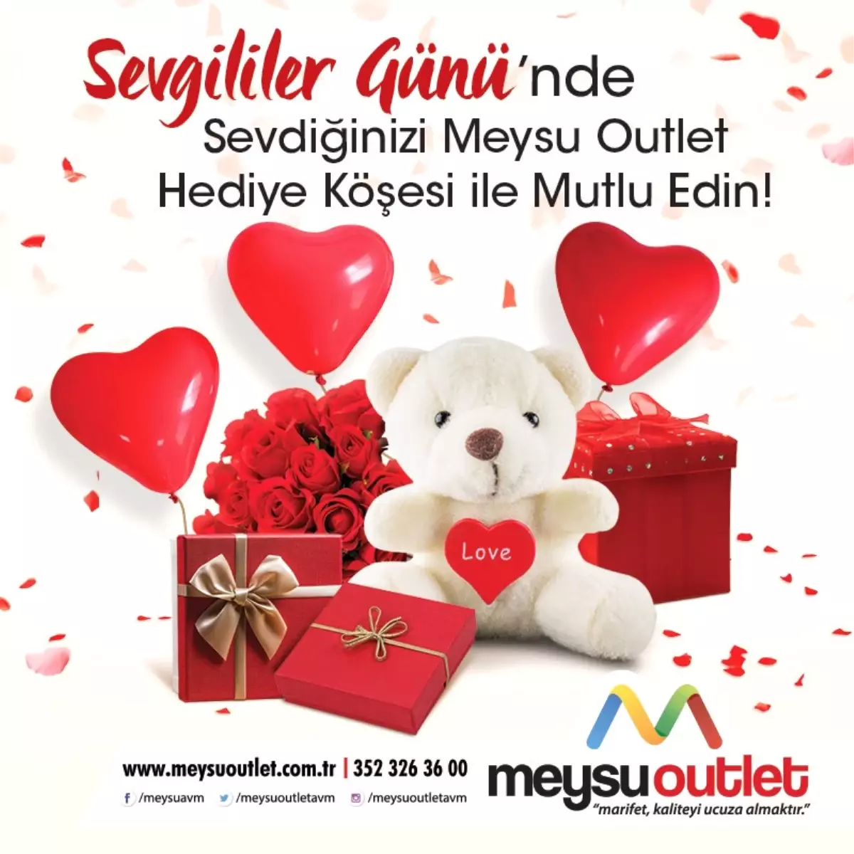 Sevgililer Günü\'nde Alışverişin Kalbi Meysu Outlet\'te Atıyor