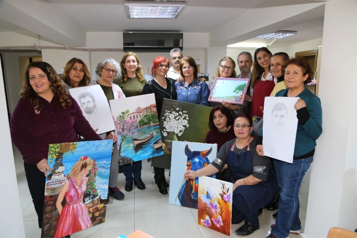 Resim Kursu Kursiyerleri Çalışmaları ile Göz Dolduruyor