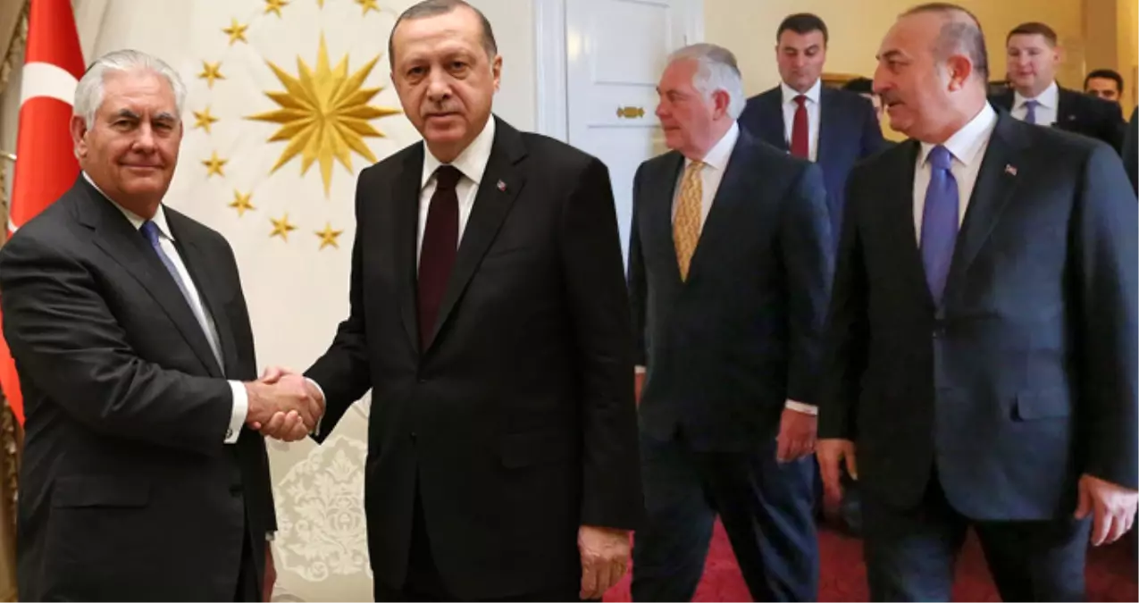 3 Saat 15 Dakika Süren Erdoğan-Tillerson Zirvesinde Tercümanlığı Bakan Çavuşoğlu Yaptı