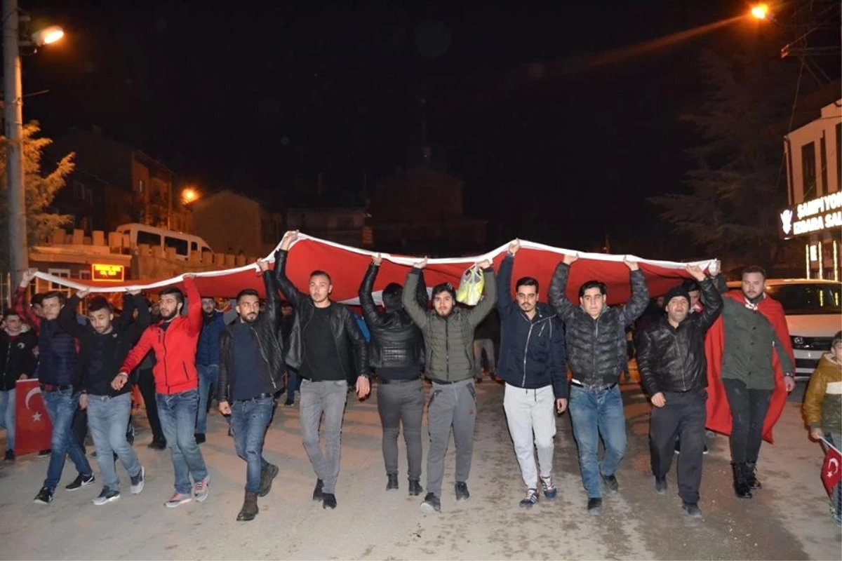 Afrin\'e Düzenlenen Operasyona Destek Yürüyüşü Yapıldı