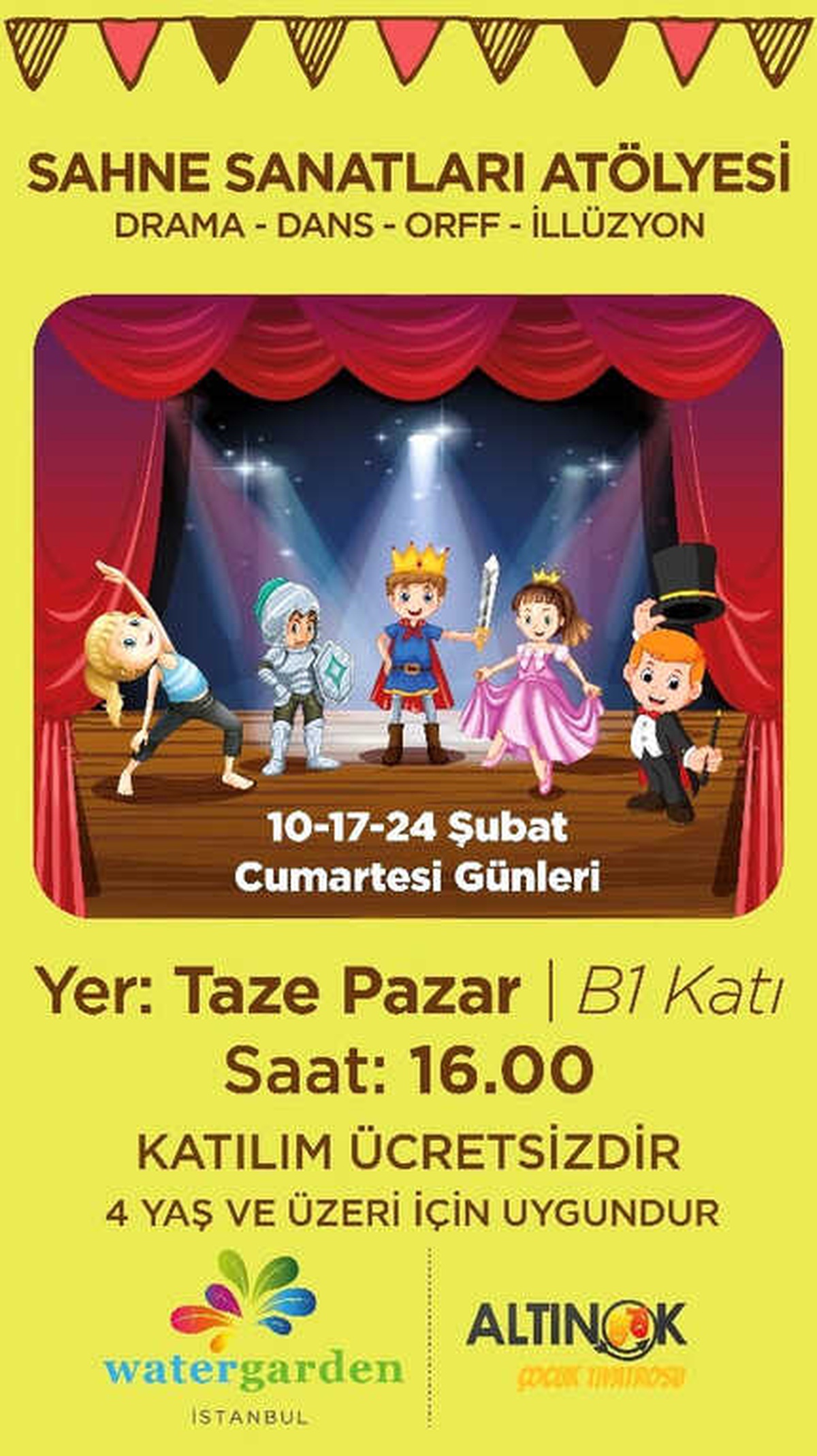 Ataşehir\'de Sahne Sanatına Meraklı Çocuklar İçin Atölye