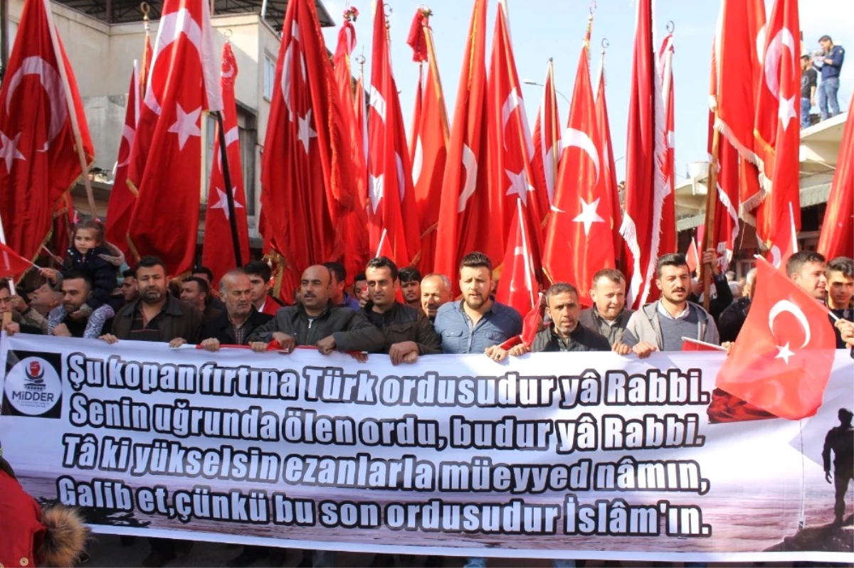 Hatay\'da Afrin Şehitlerine Saygı, Mehmetçiğe Moral Yürüyüşü