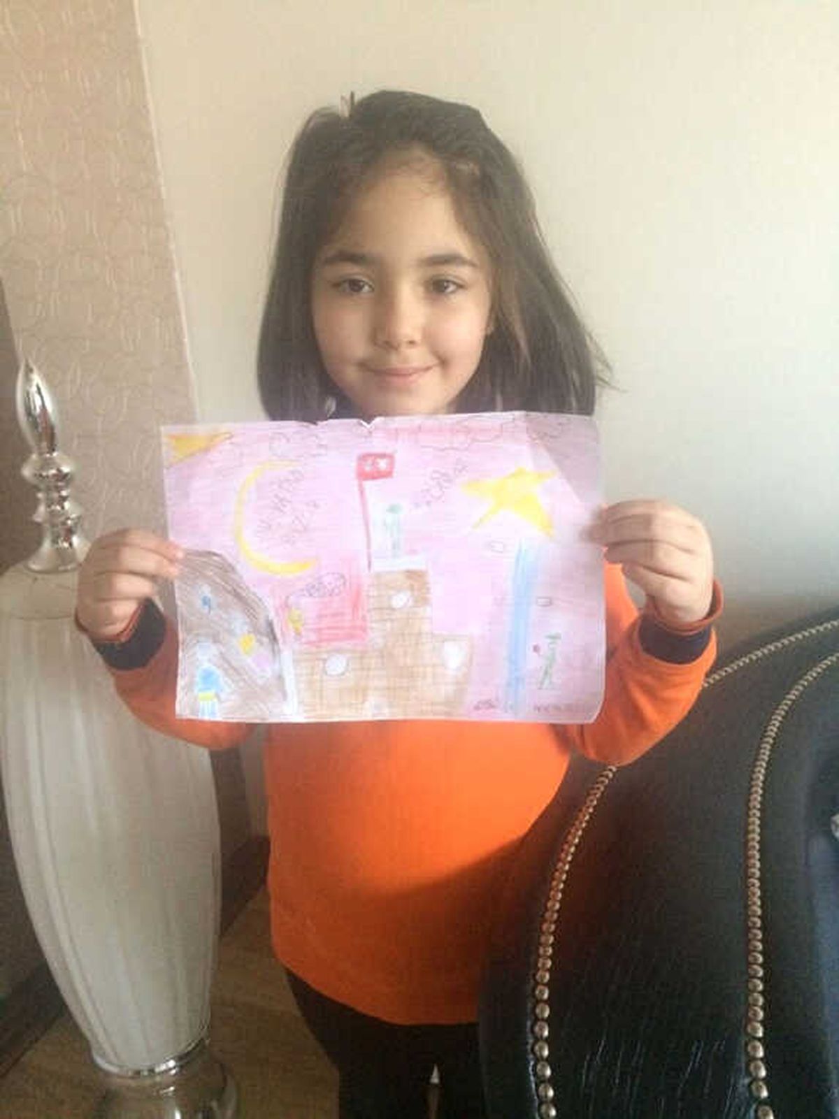 Öğrencilerden Afrin\'deki Mehmetçiğe Moral Resmi