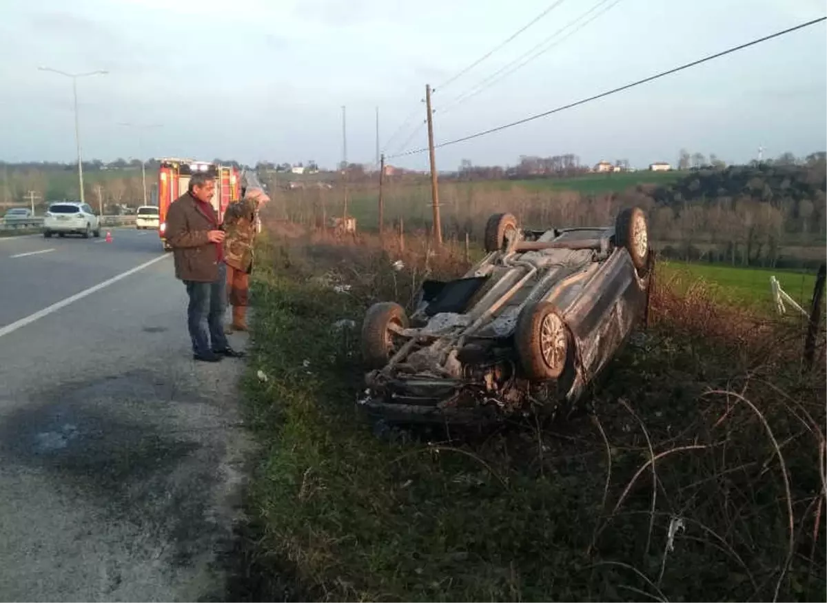 Otomobil Takla Attı: 3 Yaralı