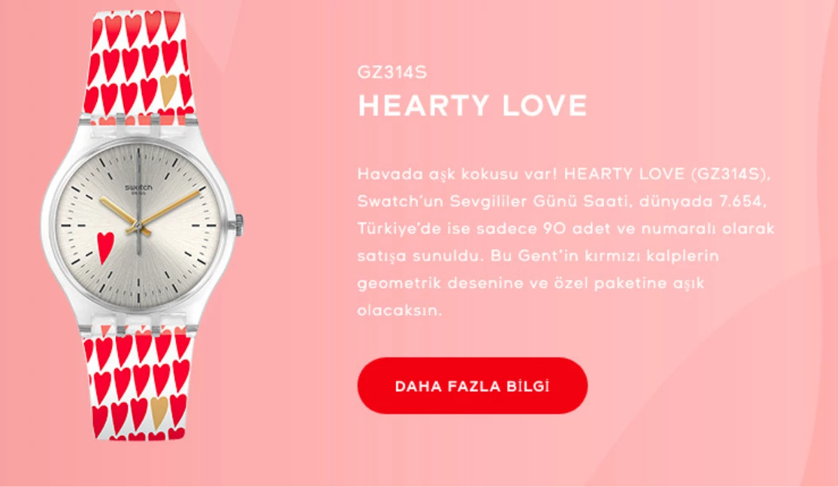 Sevgililer Gününe Özel Swatch, Hearty Love Yağmuru Yağacak