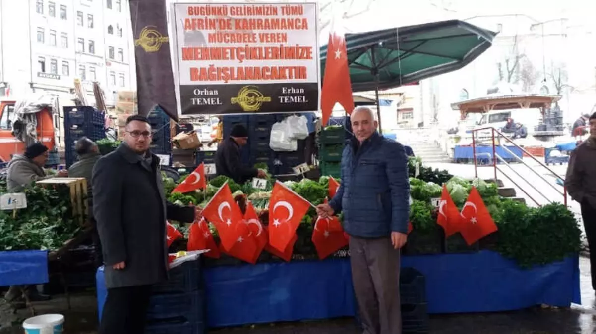 1 Günlük Kazancını Mehmetçiğe Bağışladı