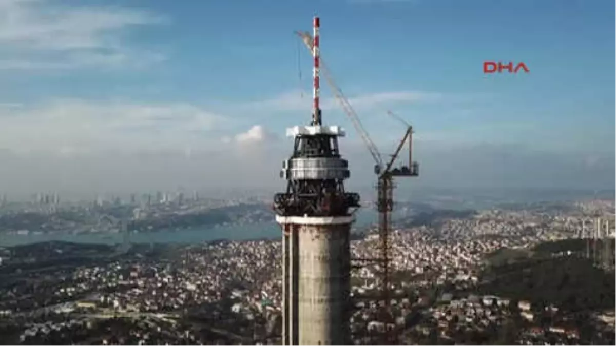 Çamlıca Kulesinin 1300 Tonluk Anteni Yükselmeye Başladı