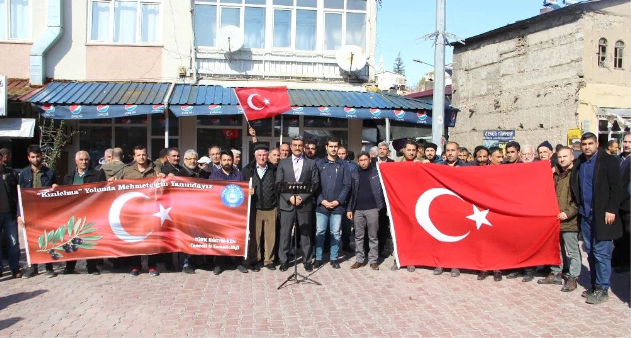 Çemişgezek\'te Zeytin Dalı Harekatına Destek