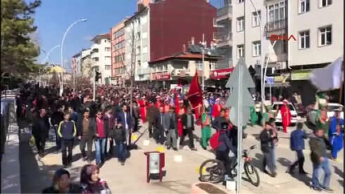 Konya Seydişehir\'de Zeytin Dalı Harekatı\'na Destek Yürüyüşü