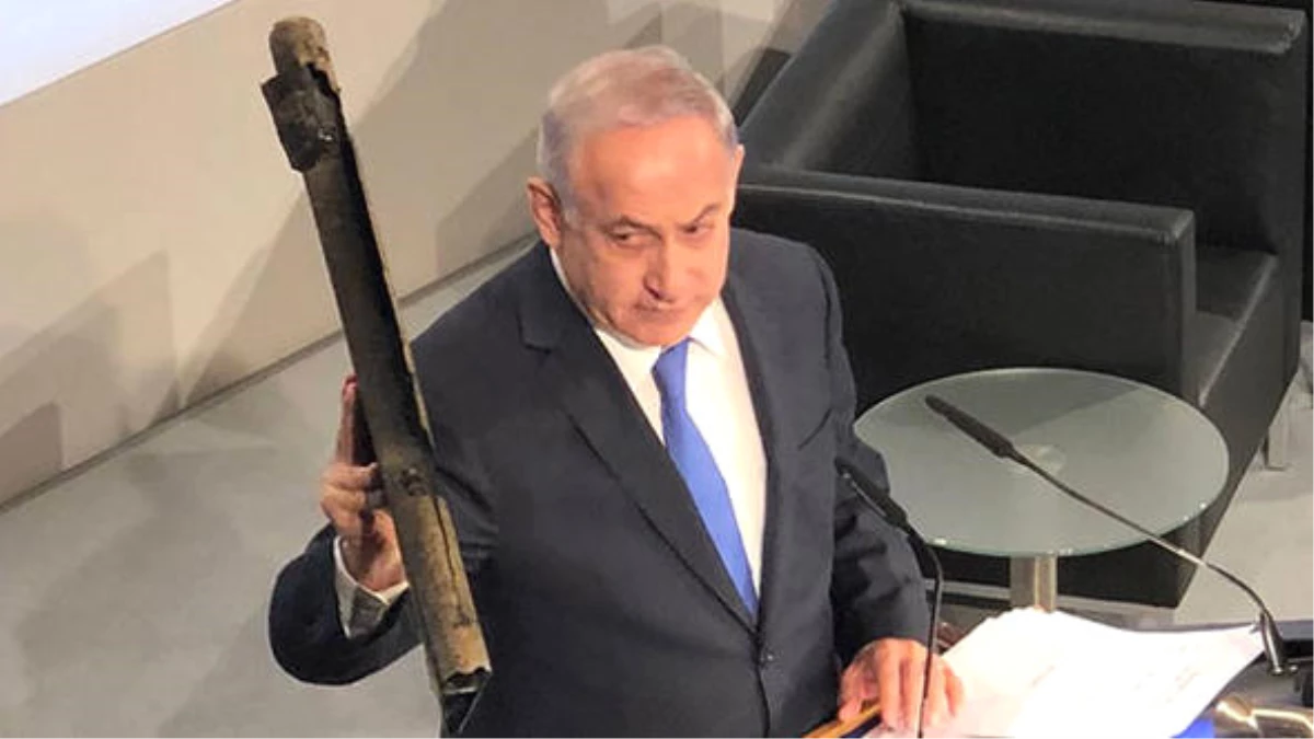 İsrail Başbakanı Elinde, Düşürdükleri İran İHA\'sıyla Konuştu: İran\'a İzin Vermeyeceğiz