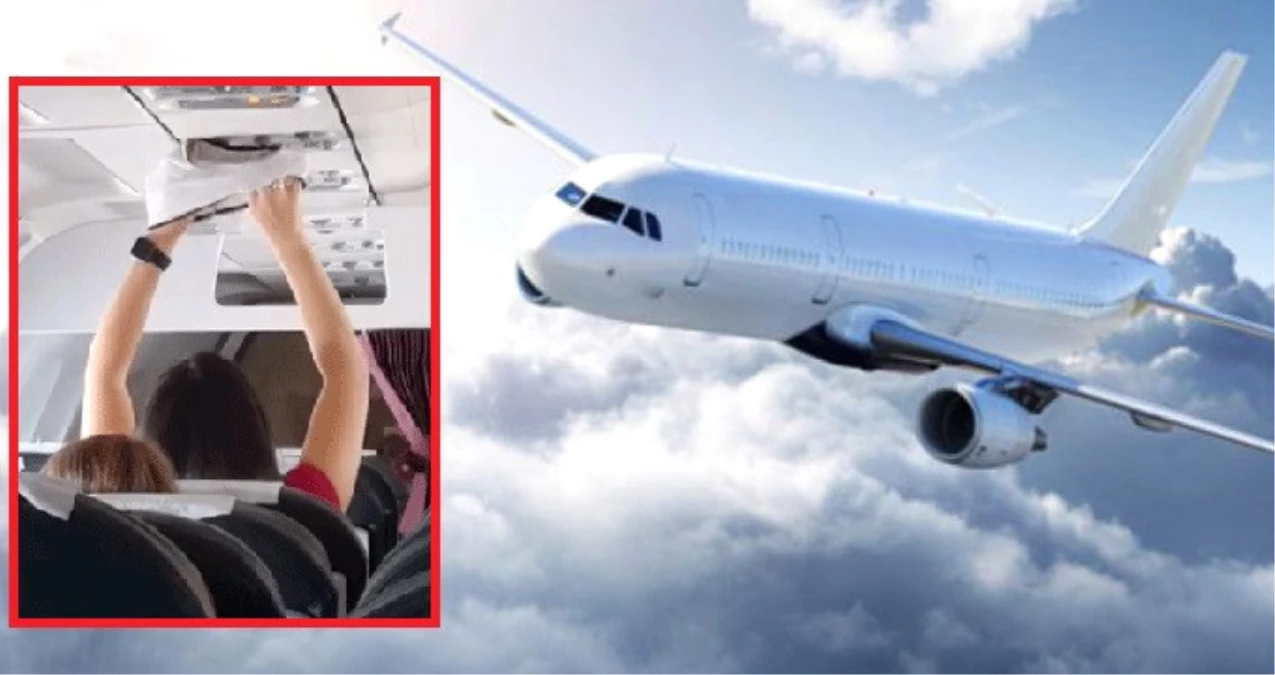 Şaşkın Gözlere Aldırmadı! Kadın Yolcu İç Çamaşırını Uçağın Havalandırmasında Kuruttu