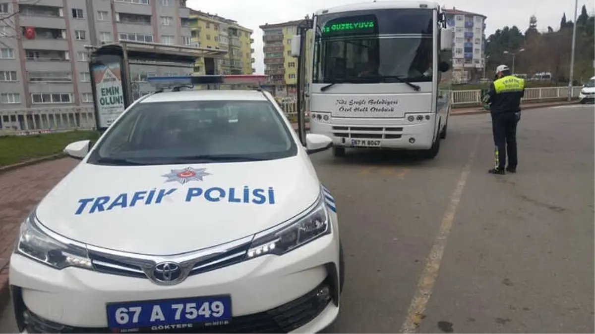 Trafik Ekipleri Halk Otobüslerini Denetledi