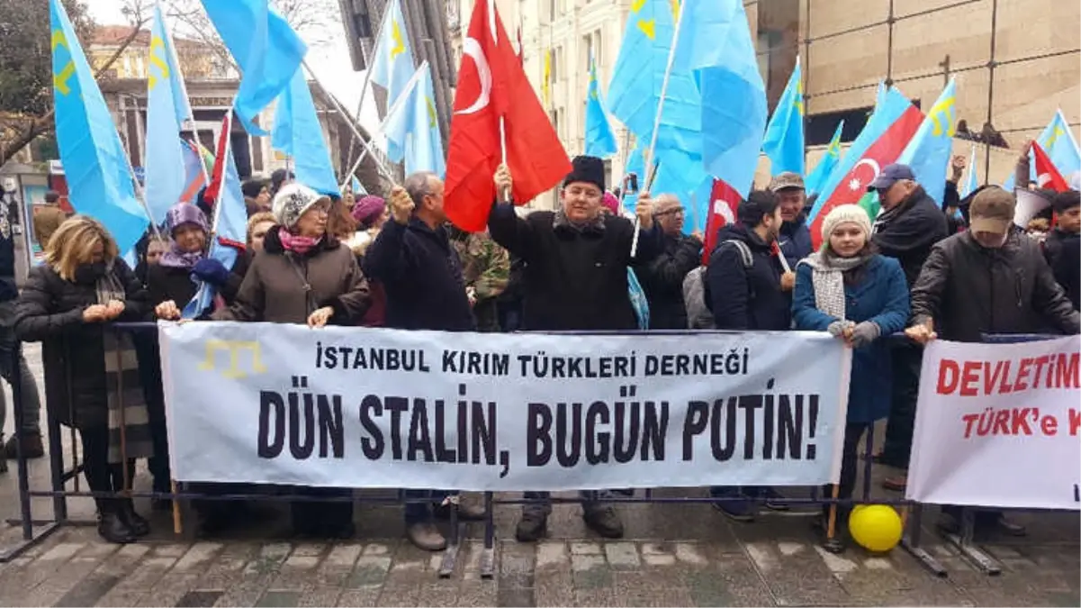 Kırım Tatar Türklerinden Rusya Protestosu