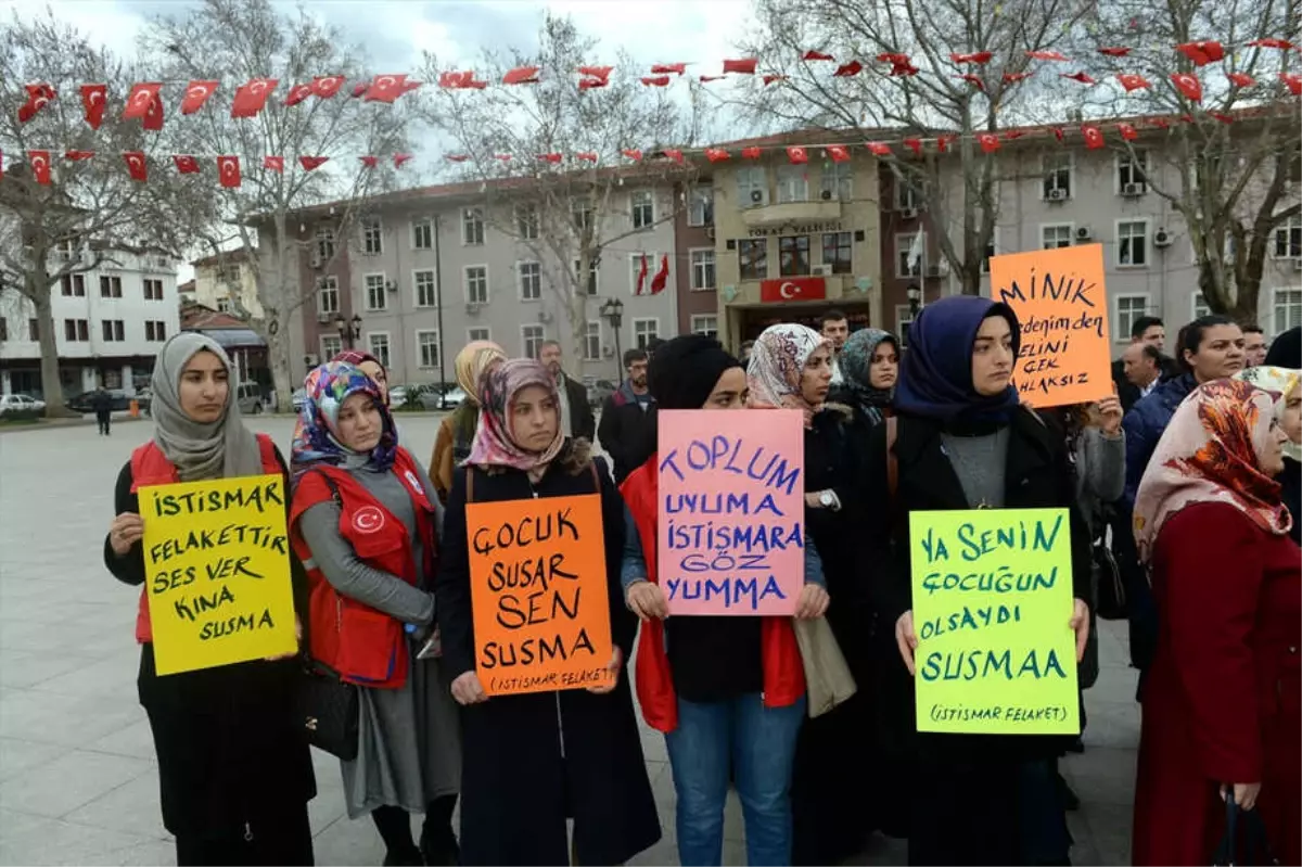 Tokat\'ta Çocuk İstismarı Protesto Edildi