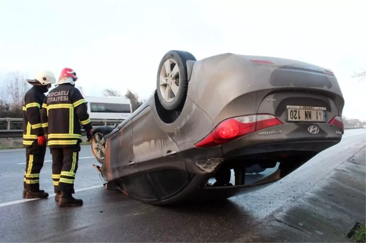 150 Metre Takla Atan Otomobilden Burnu Bile Kanamadan Çıktı