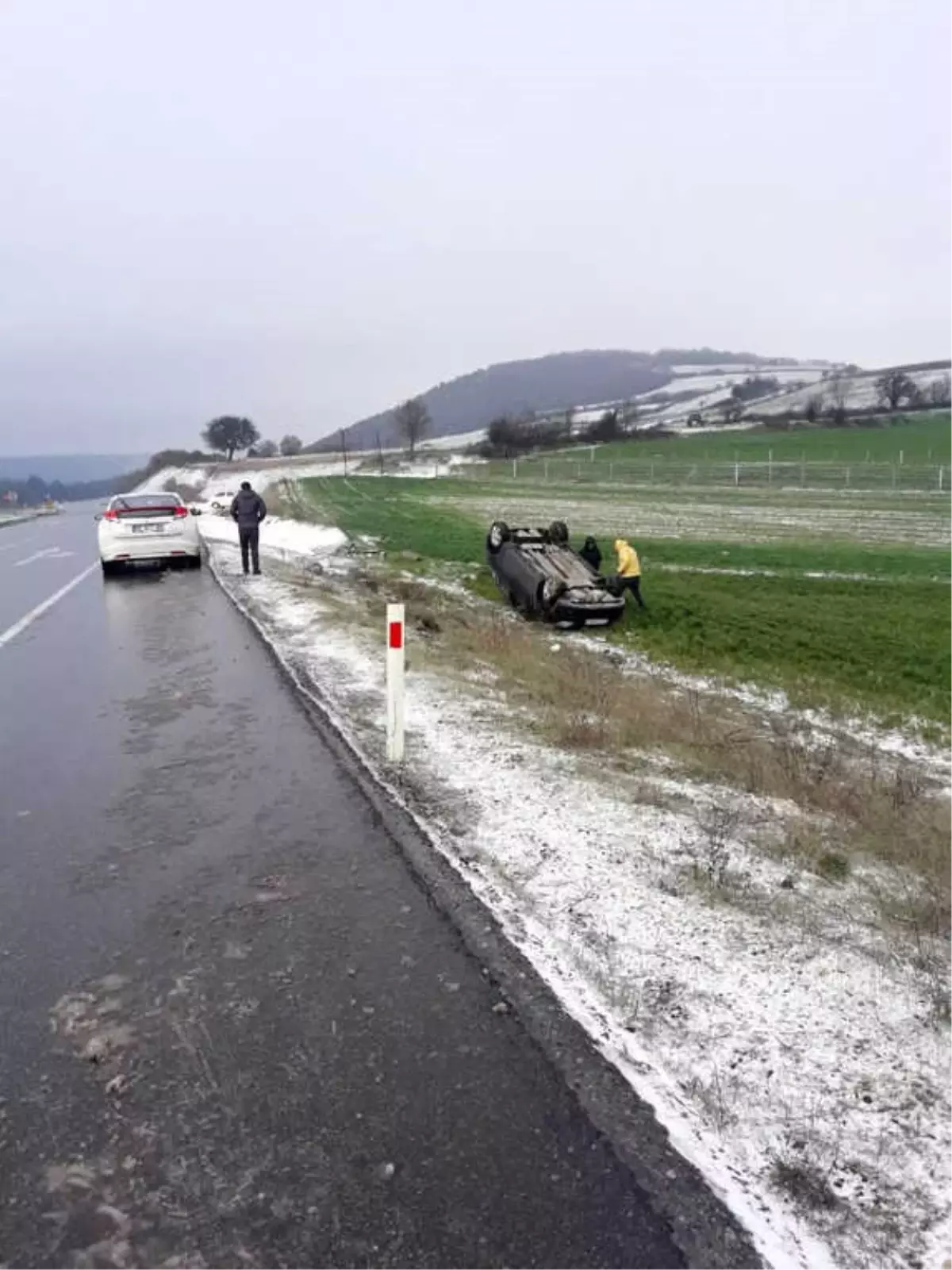 Tekirdağ\'da Otomobil Takla Attı: 1 Yaralı