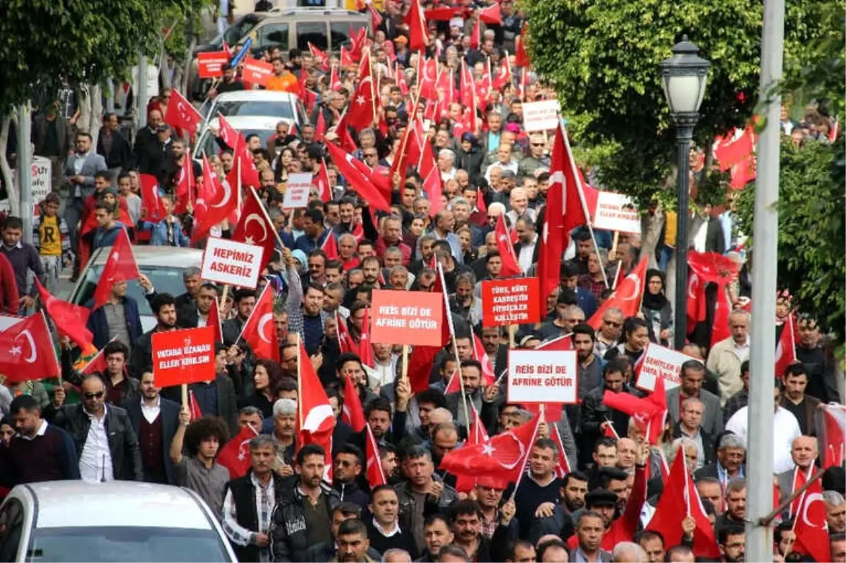 Alanya\'da Binlerce Kişi Afrin\'e Destek İçin Yürüdü