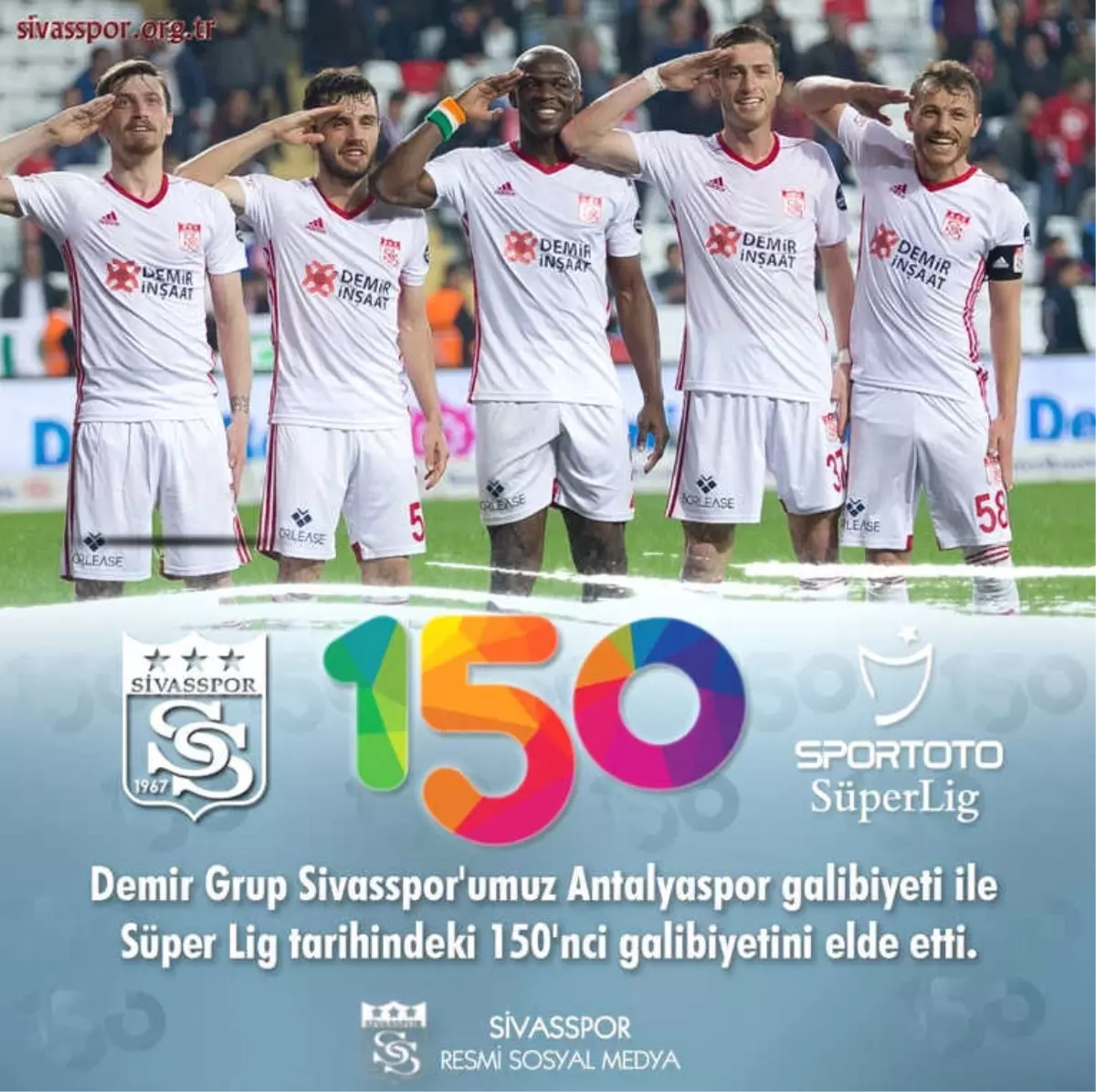 Sivasspor, Süper Lig\'de 150. Galibiyetini Aldı