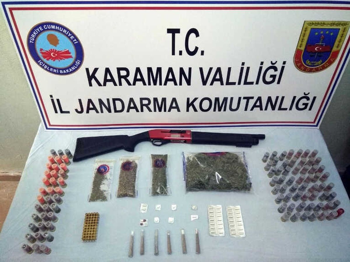 Karaman\'da Jandarmadan Uyuşturucu Operasyonu