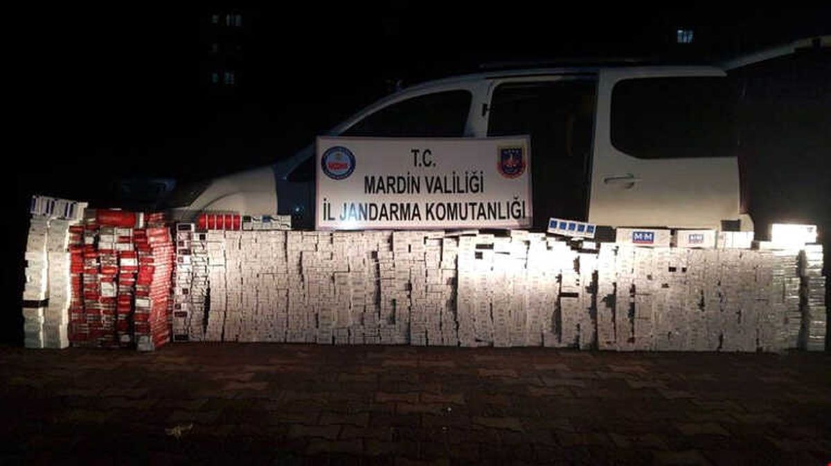 Mardin\'de 18 Bin 210 Paket Kaçak Sigara Ele Geçirildi