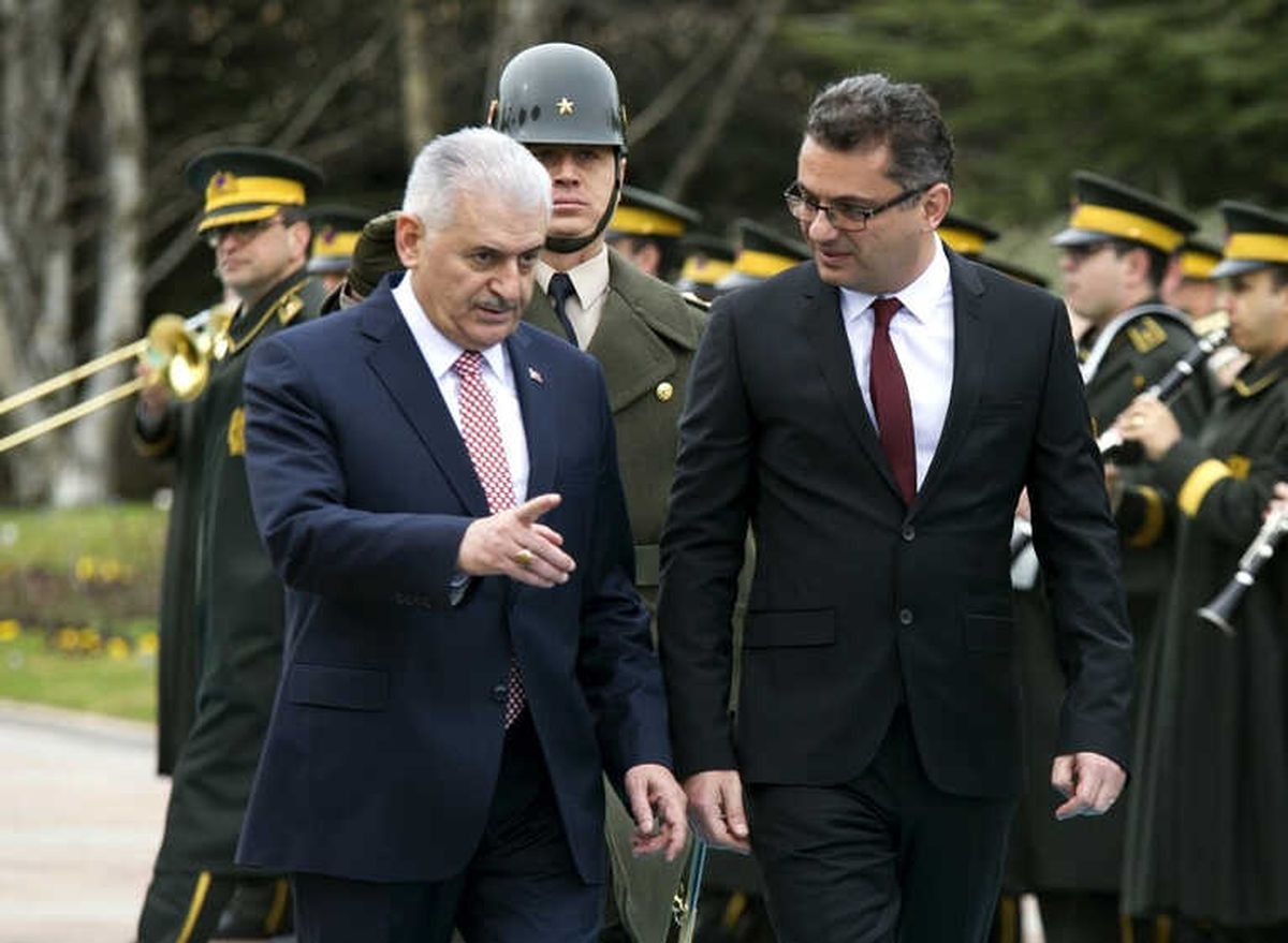 Başbakan Yıldırım, KKTC Başbakanı Erhürman\'ı Resmi Törenle Karşıladı