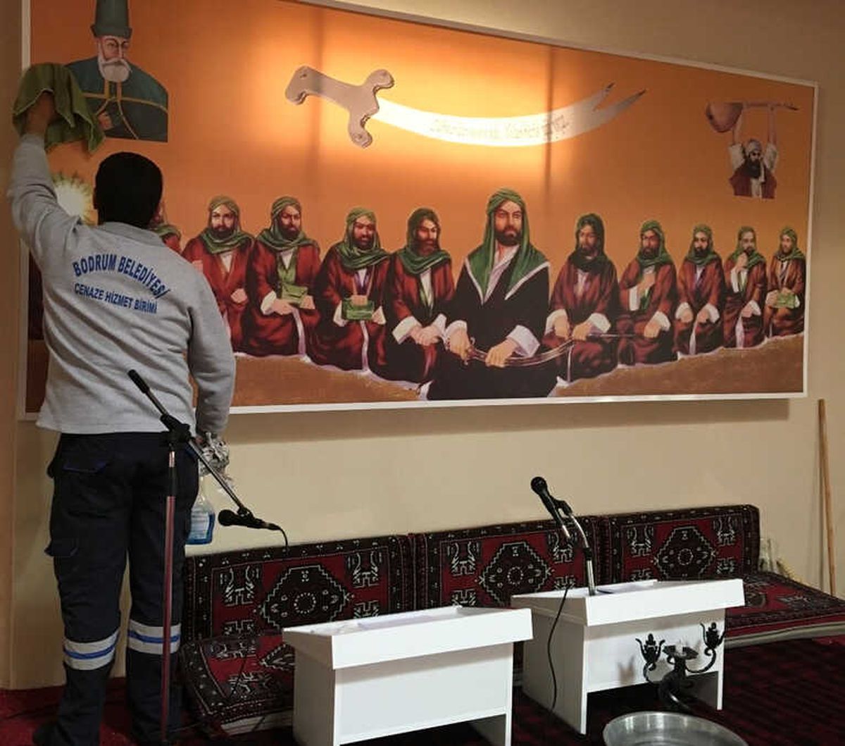 Bodrum Cem Evi\'nde Temizlik Çalışması