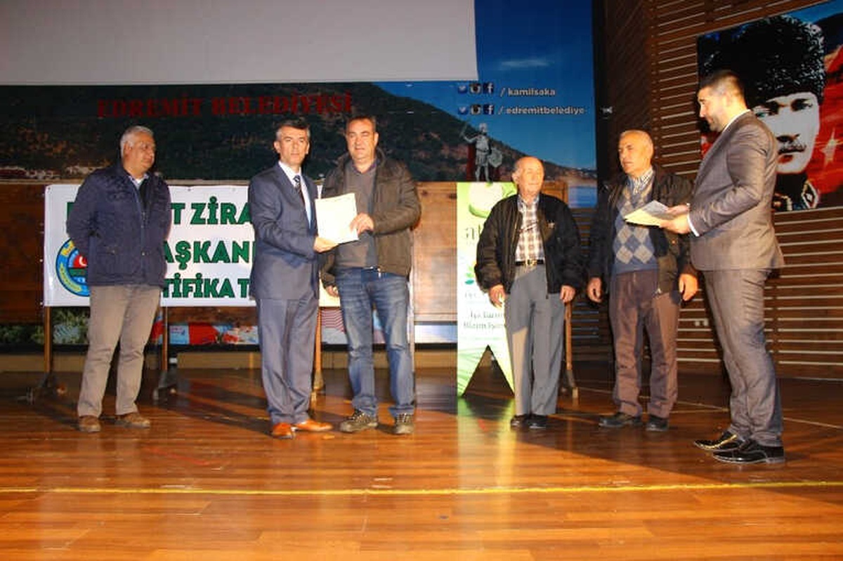 Zeytincilere İyi Tarım Uygulamaları Sertifikaları Verildi