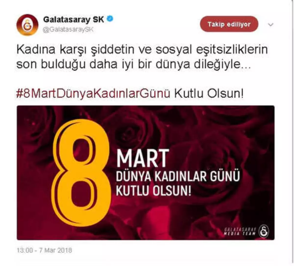 Galatasaray, Beşiktaş ve Fenerbahçe\'den \'Kadınlar Günü\' Mesajı