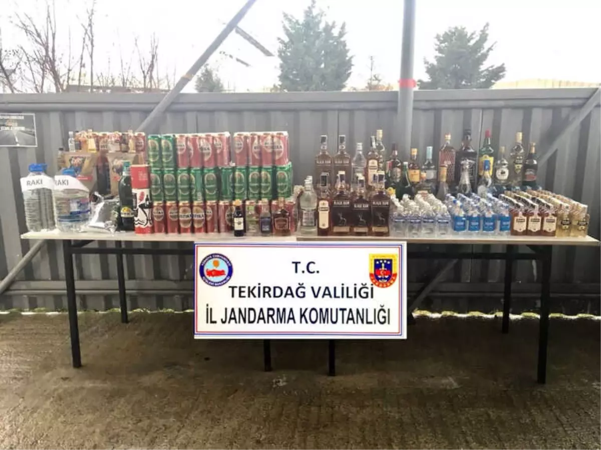 Tekirdağ\'da Bin 225 Litre Kaçak ve Sahte İçki Ele Geçirildi