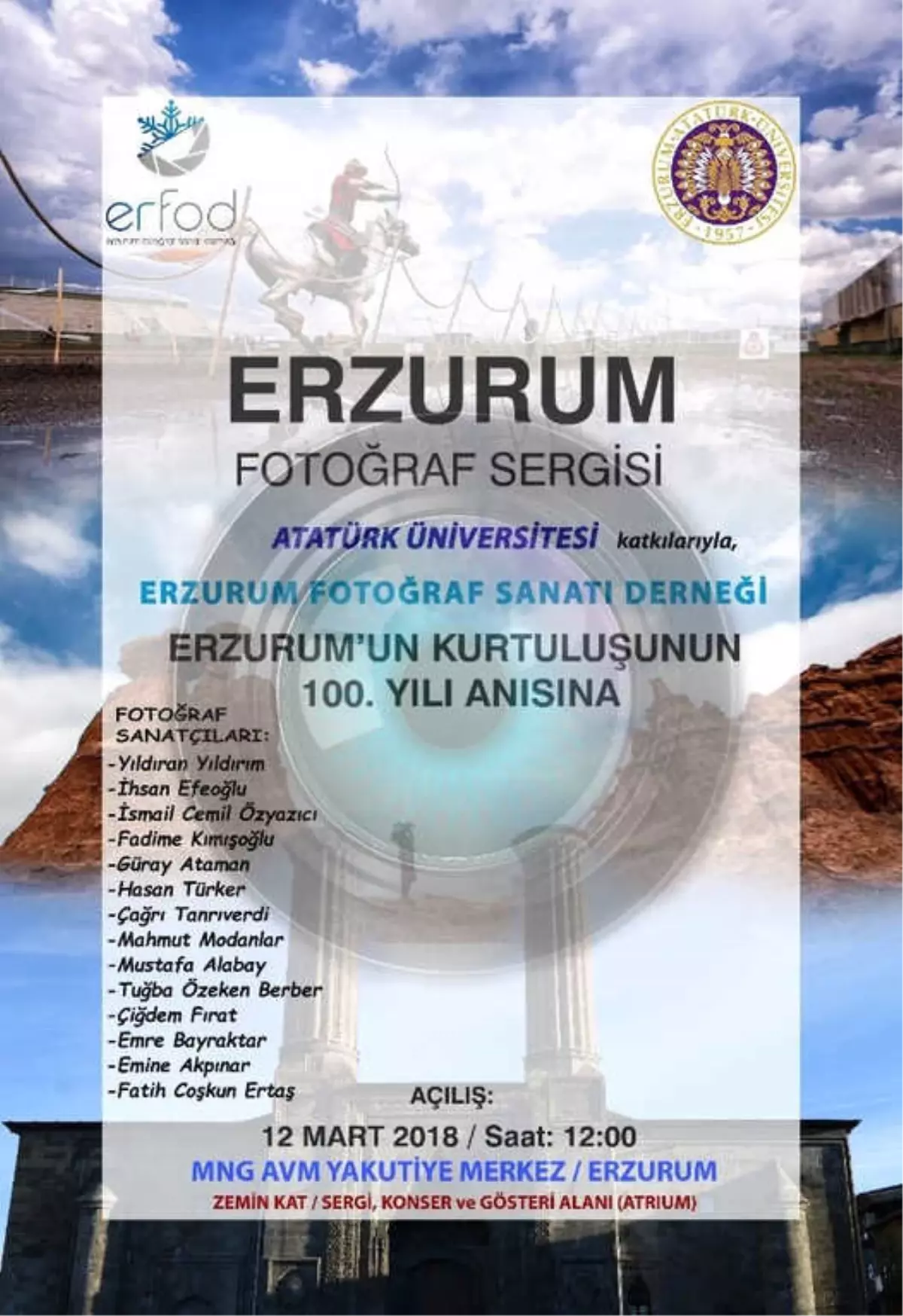 Erfod\'dan 12 Mart \'Erzurum\' Temalı Fotoğraf Sergisi