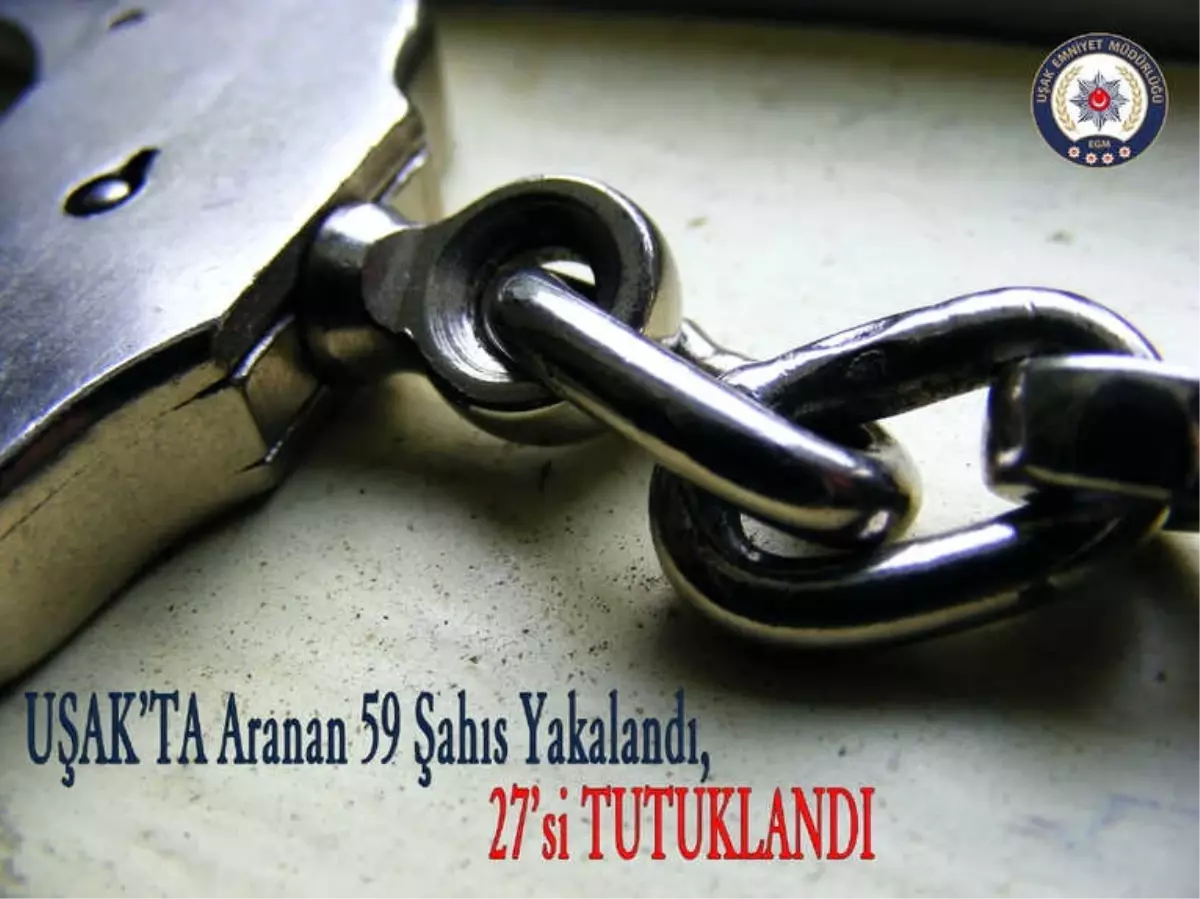 Uşak\'ta Yakalanan 59 Şahıstan 27\'si Tutuklandı