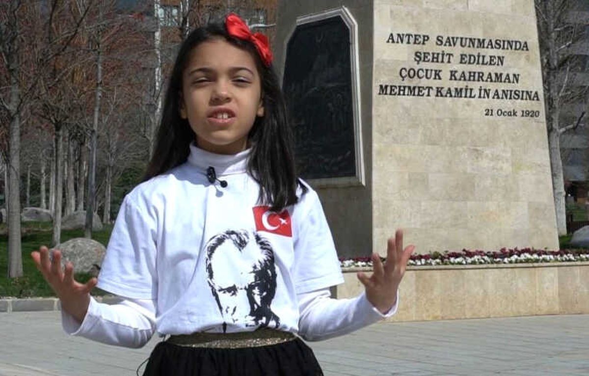 Şehitkamil\'in Torunlarından Duygulandıran İstiklal Marşı Mesajı