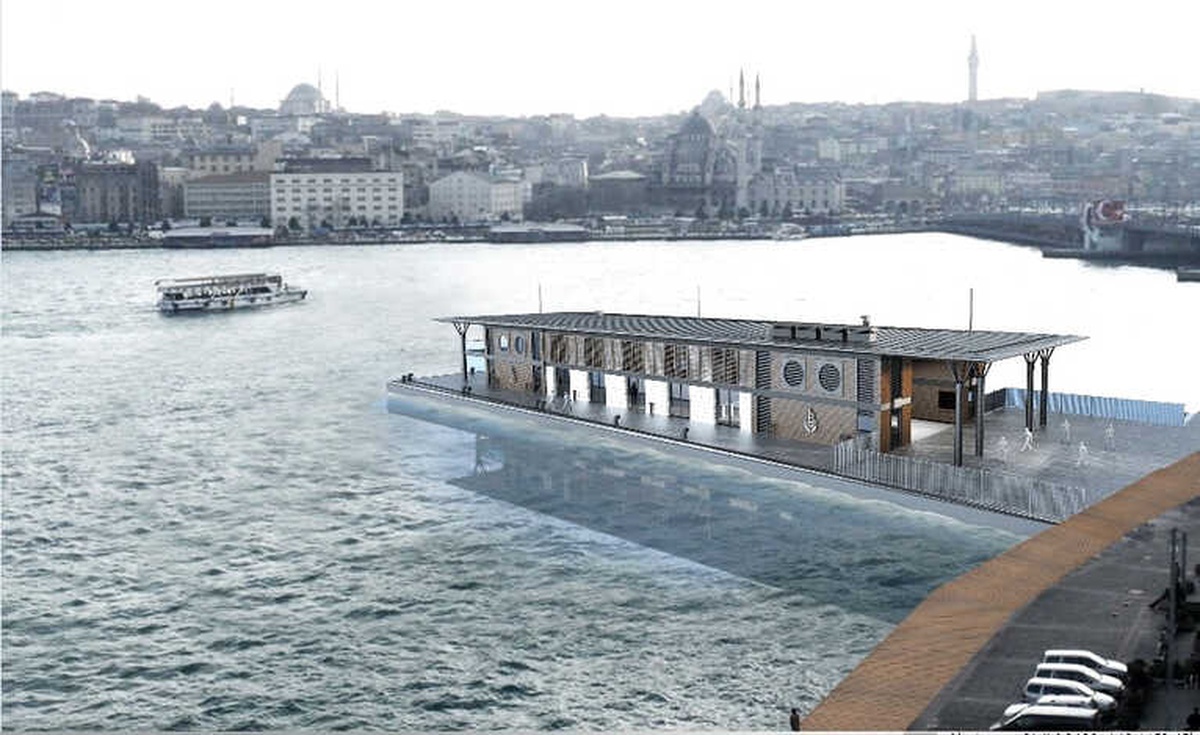 Karaköy İskelesi Yerine Yapılan Yüzer İskelenin Animasyon Fotoğrafları Ortaya Çıktı