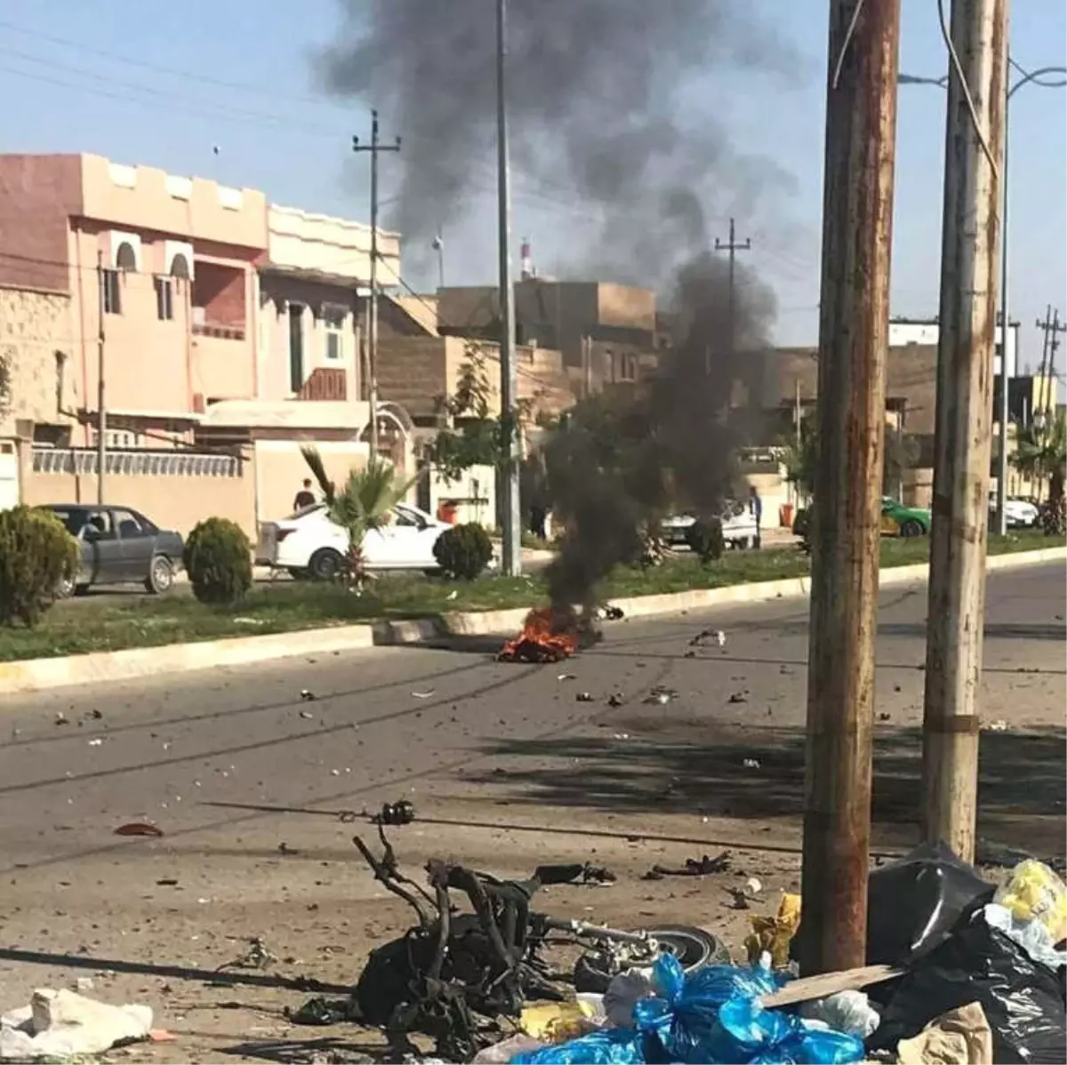 Kerkük\'ün Ortasında Bomba Yüklü Motosikletli Saldırı