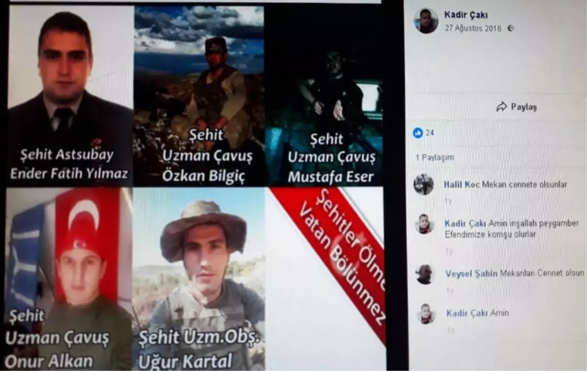 Şehit Ateşi Amasya\'ya Düştü