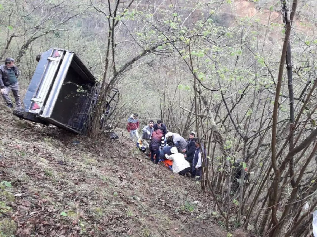 Giresun\'da Patpat Bahçeye Yuvarlandı: 1 Yaralı