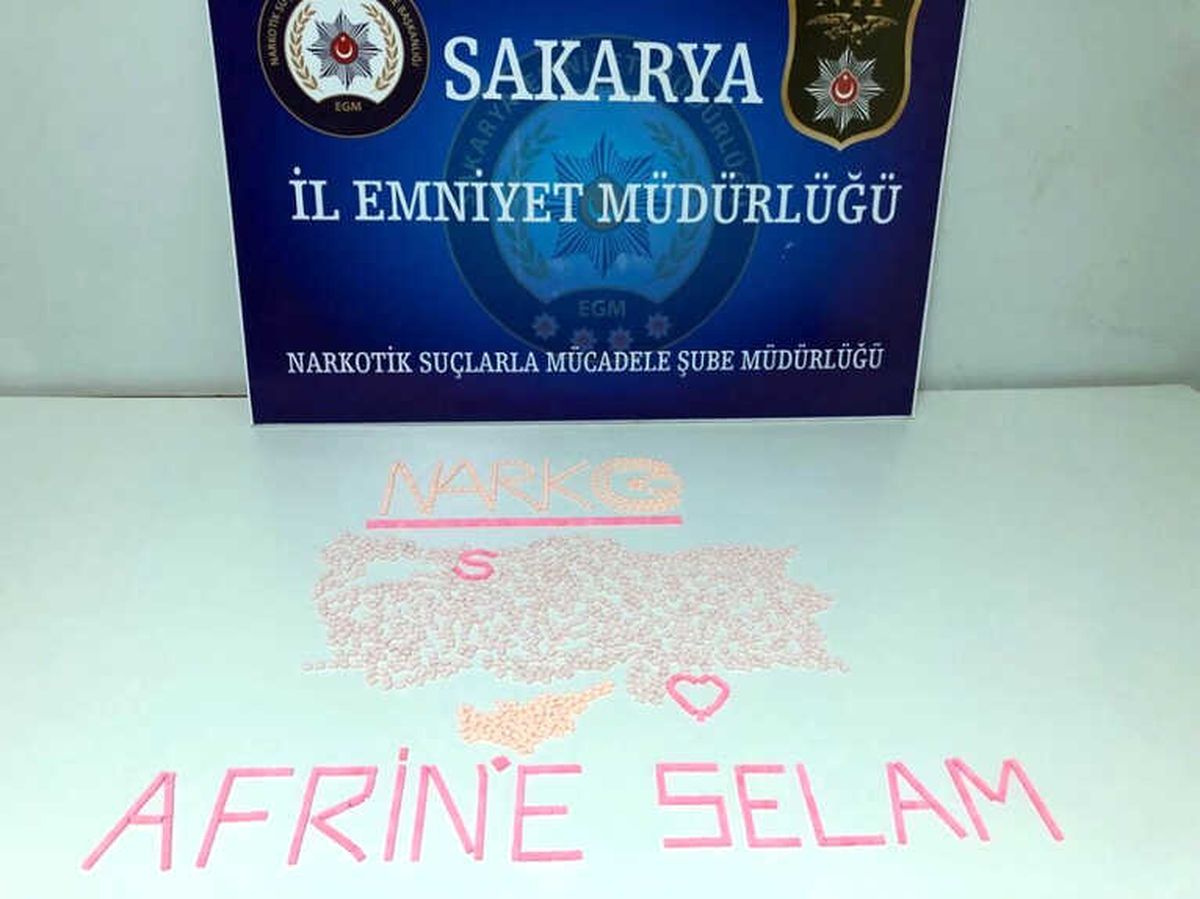 Polis Ekipleri Yakaladıkları Extacy Haplar ile Afrin\'e Selam Yolladı