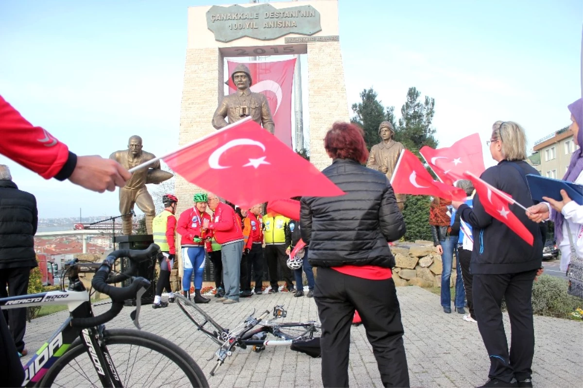 Yüzlerce Bisikletli Çanakkale Yolunda