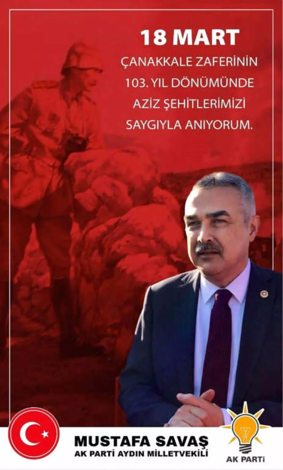 AK Parti\'li Mustafa Savaş\'ın Çanakkale Zafer Mesajı