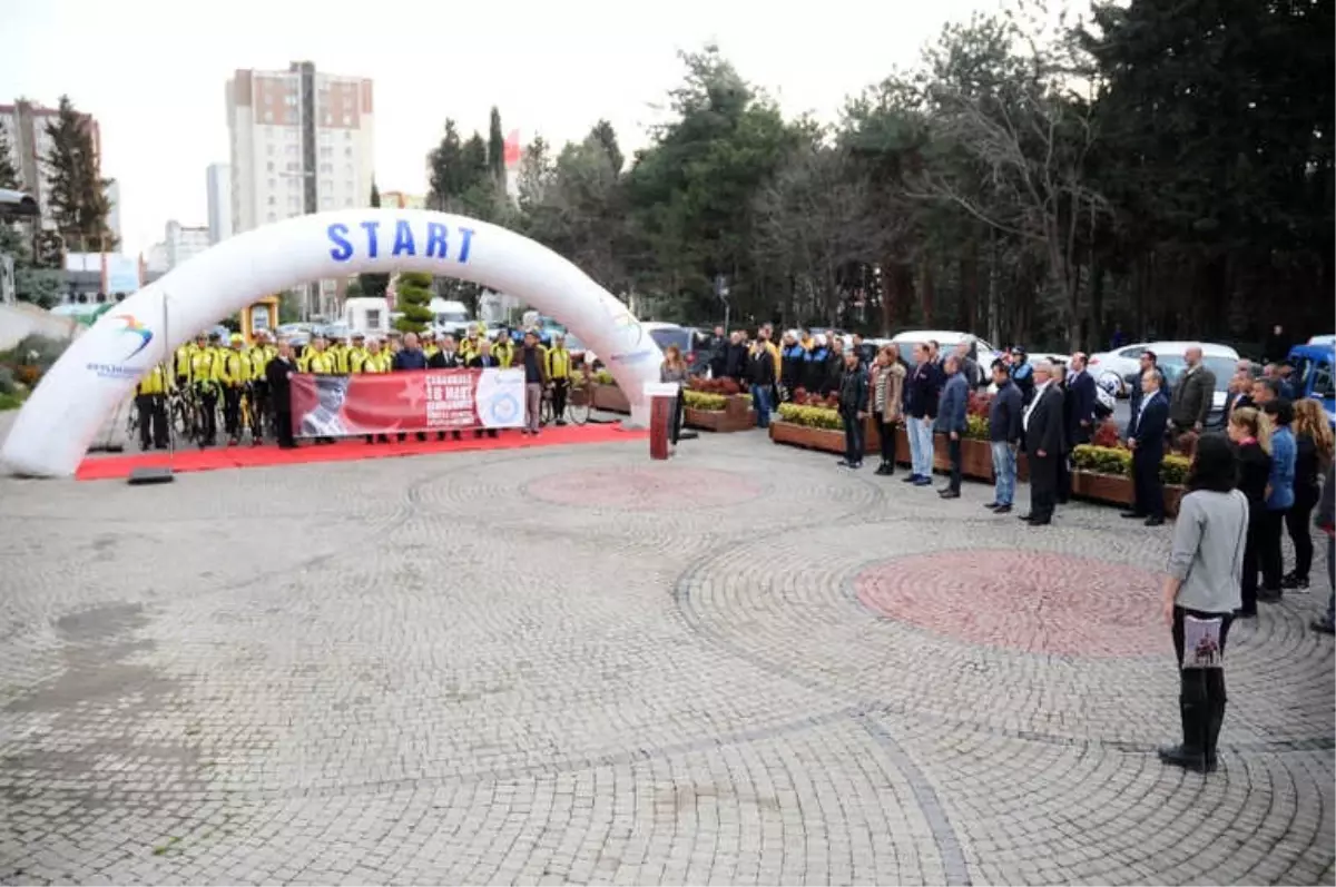 Bisikletçiler Şehitlere Saygı Turu İçin Uğurlandı