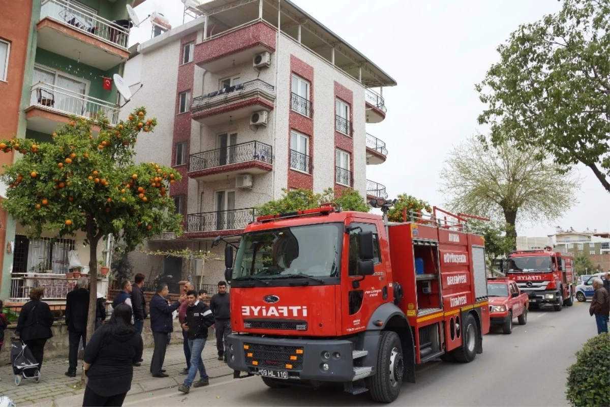 Aydın\'da Yangın, Dumandan Etkilenen 7 Kişi Hastaneye Kaldırıldı