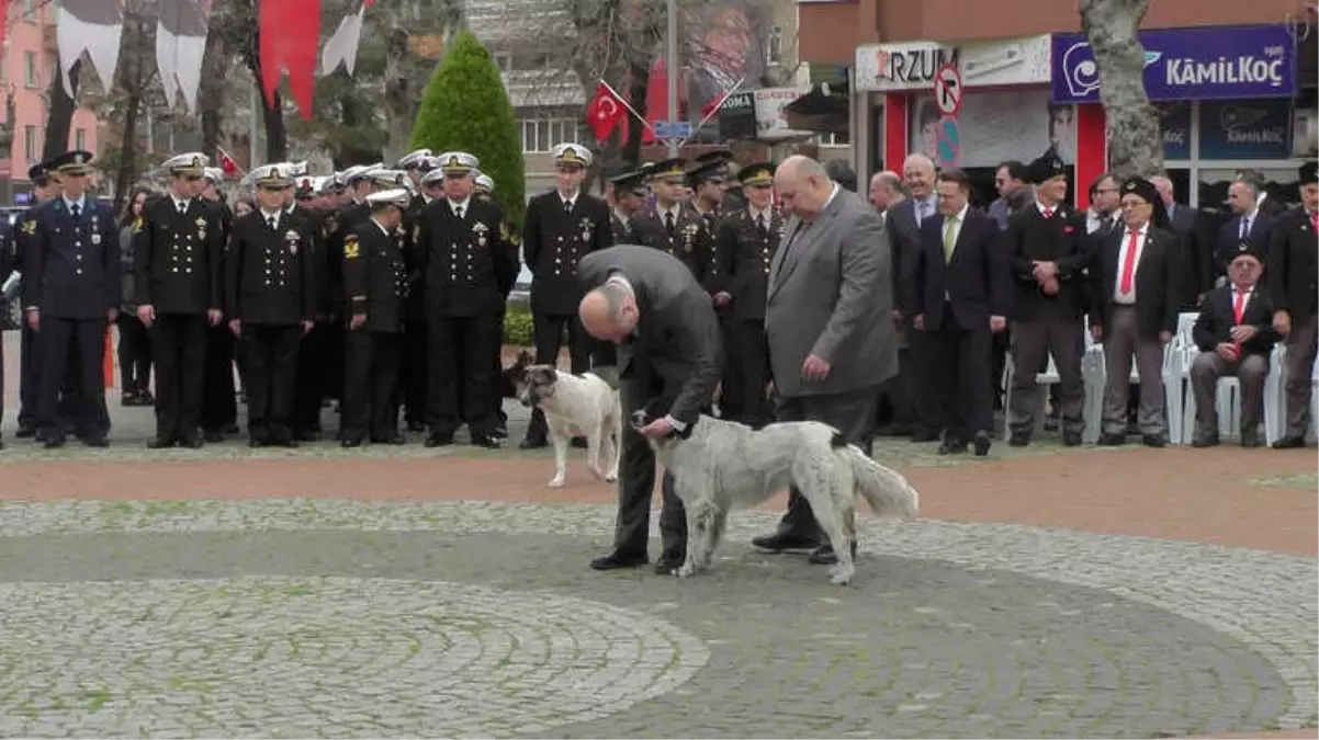 Anma Etkinliklerinde Protokolün Arasında Giren Köpek İlgi Odağı Oldu