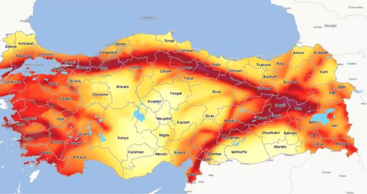 52 İl Merkezinin Deprem Değeri Değişti! İşte Türkiye\'nin Yeni Deprem Haritası