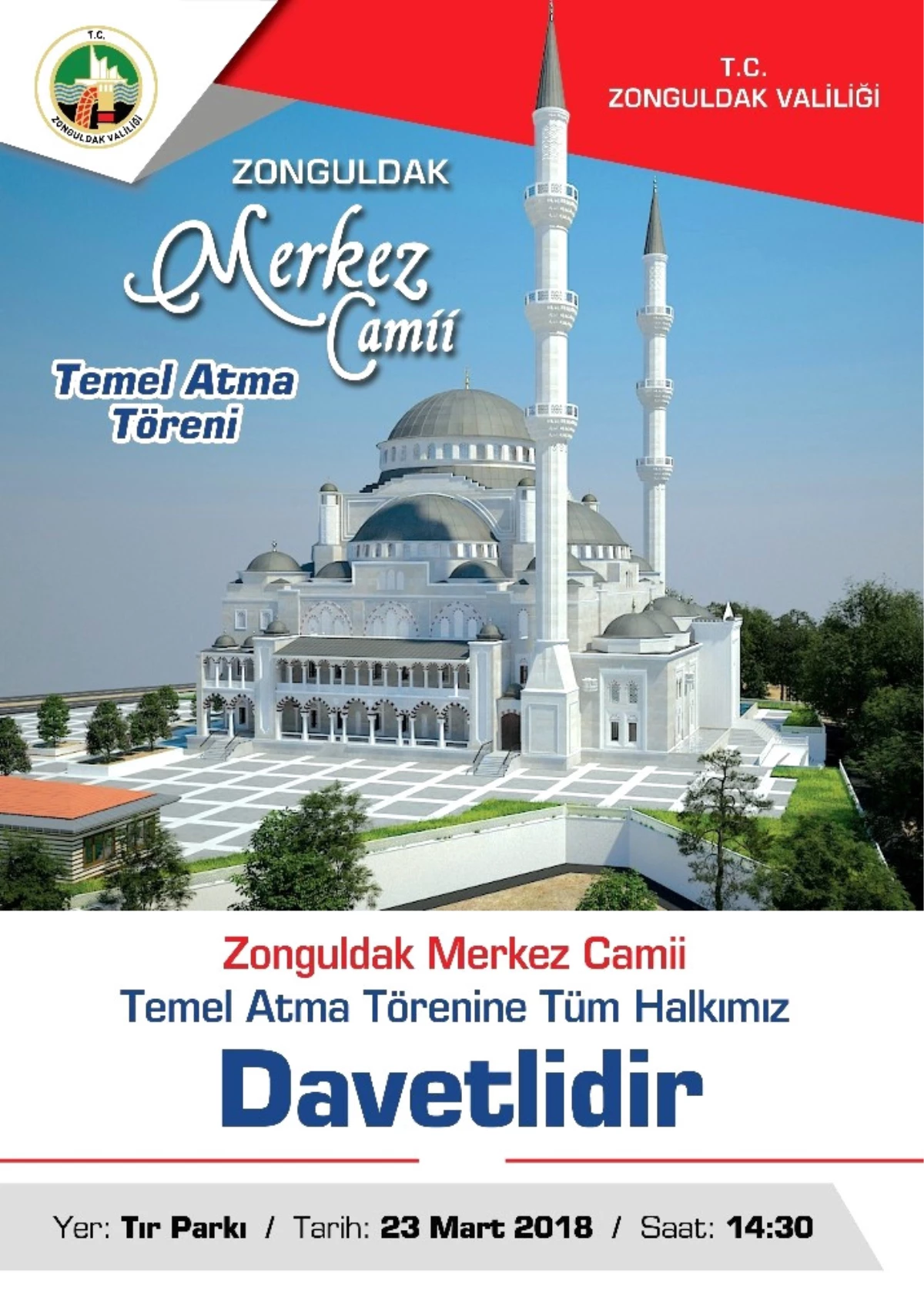 Merkez Camii Temel Atma Töreni Yapılacak