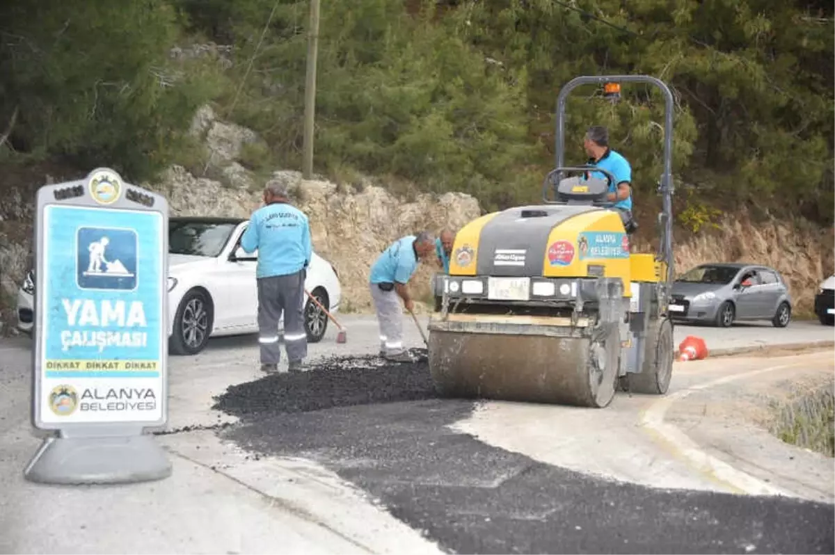 Alanya Kalesi Yolu Asfaltlanıyor